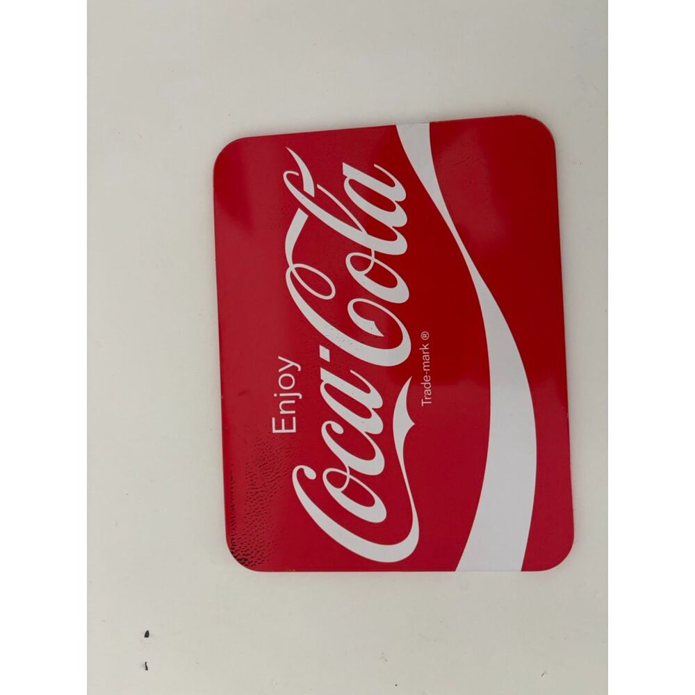 2009 Vtg coca cola "enjoy" ribbon logo sign